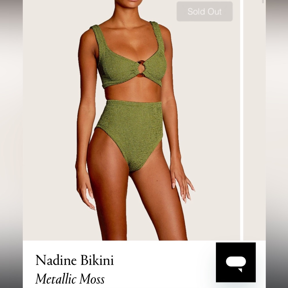 Hunza G Nadine Bikini in Metallic Moss - SOLD OUT